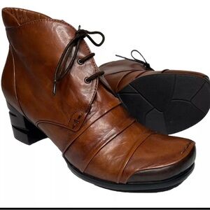 New Everybody Shoes Ankle Boots Brown Leather Lace Up Women’s 43 10.5